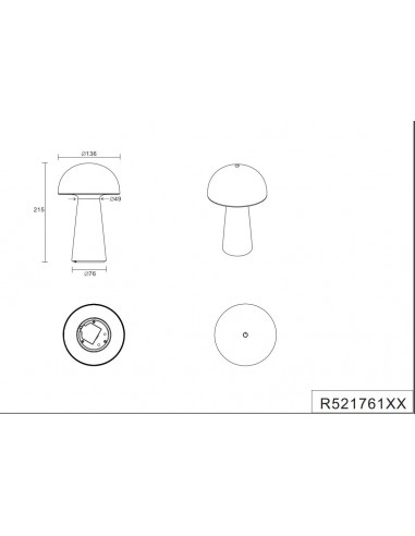 Candeeiro de Mesa LENNON Branco com Intensidade Ajustável