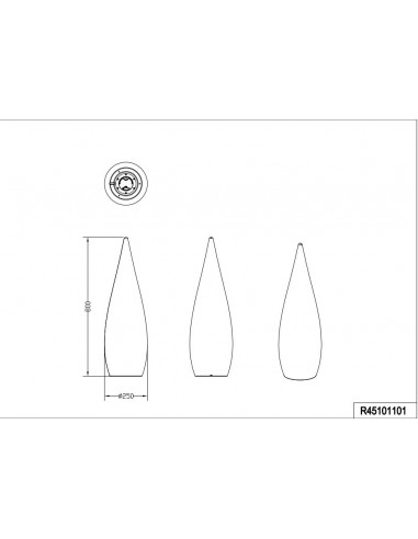 Candeeiro de Mesa PALMAS RGBW 80cm com Bateria Recarregável