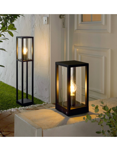 Candeeiro de Pé CASCINETTA Preto para Exterior, Estilo Moderno