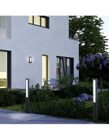 Candeeiro Pilar RHINE Trio para Exterior com LED Integrado