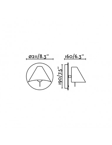 Aplique de Parede NOON Branco Faro Lighting E27