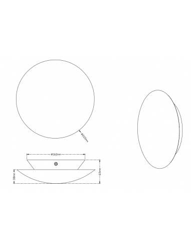 Aplique de Parede CHIROS Dourado Trio Lighting Ø22 cm