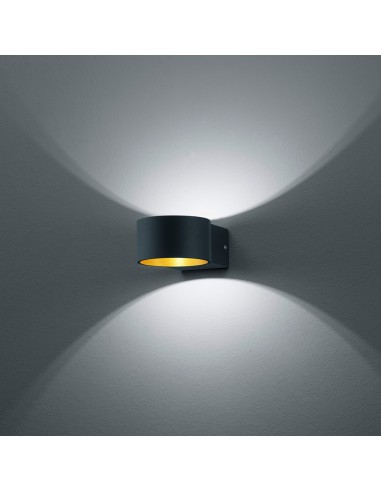 Aplique de Parede LACAPO Preto e Dourado Trio Lighting