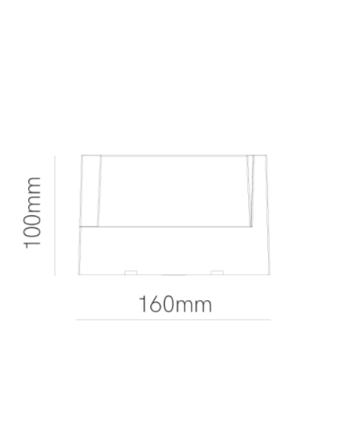 Aplique LED de Parede Blis sq 15W para Exteriores com SWITCH de Cor