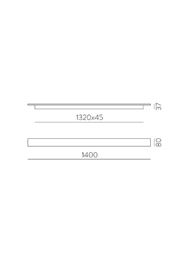Aplique LED Fosca 140 cm 48W Ajustável para Iluminação Contemporânea