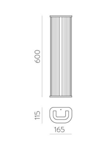 Aplique de Parede LED Diva 60cm 18W com Temperatura Ajustável
