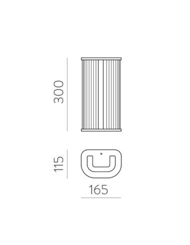 Aplique de Parede Diva 300mm 12W 2700-3000K Elegante