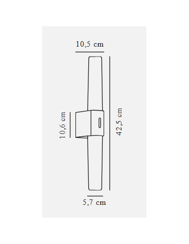 Aplique de Parede LED Helva Double Basic para Casa de Banho