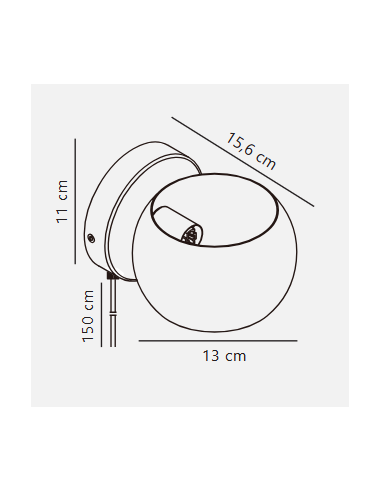 Aplique de Parede Belir Nordlux com Cúpula Giratória 360°
