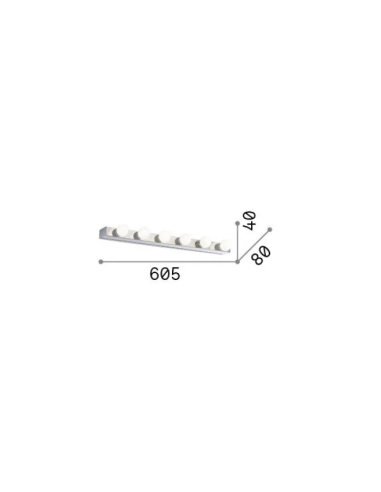 Aplique de Parede PRIVE Ideal Lux em Metal Cromado