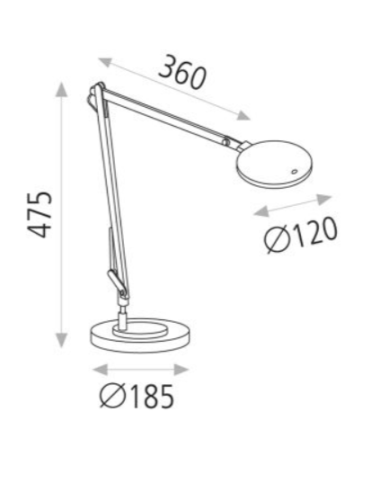 Luxa: Lâmpada de Mesa LED Moderna e Versátil com Dimmer Touch