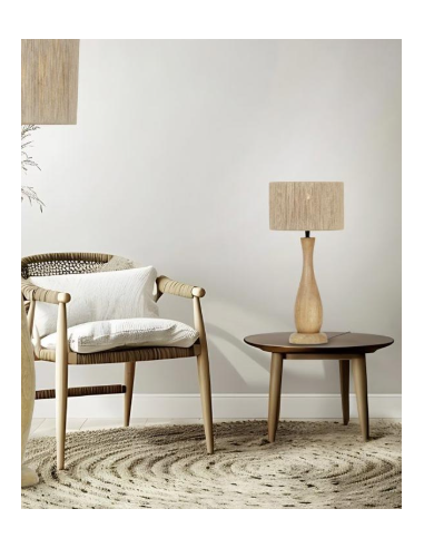 Candeeiro de Mesa Toba - Charme Natural para a Sua Casa