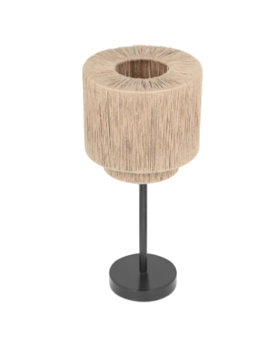 Candeeiro de mesa Smilla com abajur em juta natural, Trio Lighting