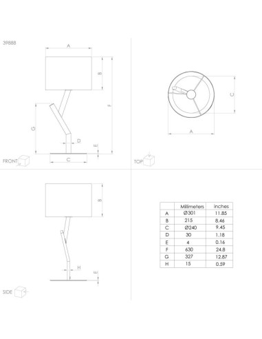 Candeeiro de Mesa BALNARIO Eglo - Design Moderno e Minimalista