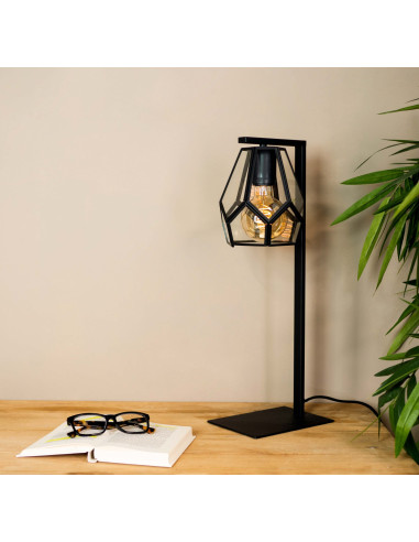 Candeeiro de Mesa MARDYKE Preto com Design Industrial da Eglo