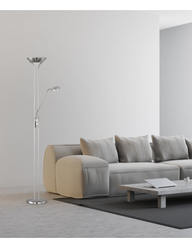 Candeeiro de Pé SPOCK Trio com LED Regulável e Braço Flexível