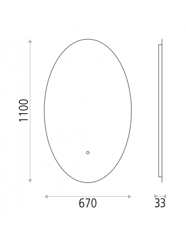 Espelho Oval com Luz ADRIANA ACB - Elegância e Funcionalidade