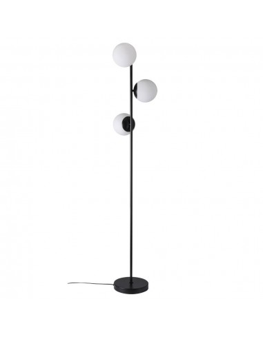 Candeeiro de Pé Lilly Preto com Vidro Opalino Nordlux