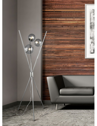 Candeeiro de Pé LANCE Cromado Trio Lighting - Elegância e Estilo