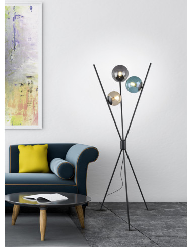 Candeeiro de Pé LANCE Preto Trio Lighting - Elegância e Estilo