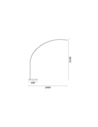 Candeeiro de Pé COMET Ideal Lux com Estrutura Dourada e Vidro Opalino