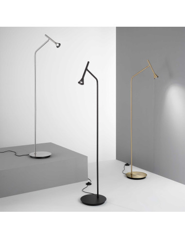 Candeeiro de Pé DIESIS Ideal Lux com Globo em Vidro Opalino