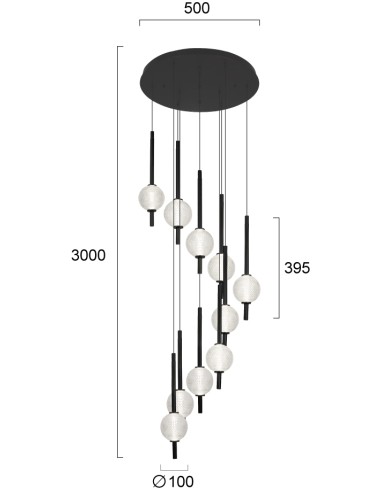 Suspensão Abeona Redonda 300 cm - Elegância Intemporal
