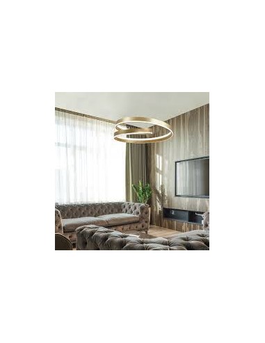 Suspensão Dourada LED Capri 60 cm - Design Elegante e Eficiente