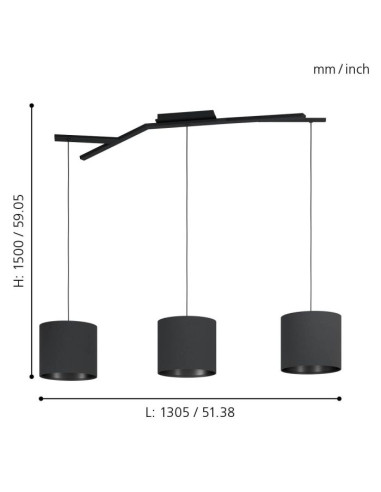 Candeeiro Suspenso BALNARIO Eglo - Design Moderno e Minimalista
