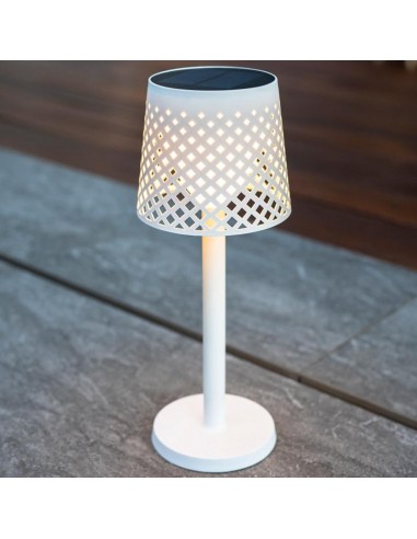 Candeeiro solar GRETA branco New Garden com sensor de luminosidade