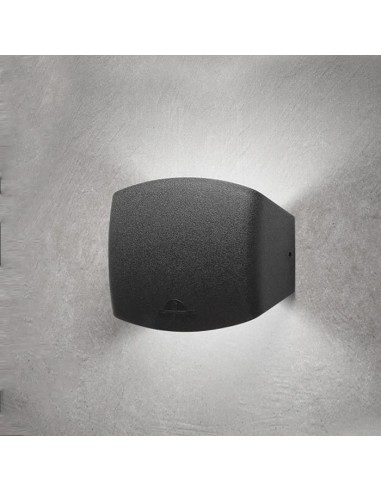 Aplique de Parede Fumagalli ABRAM 150 Preto para Exterior