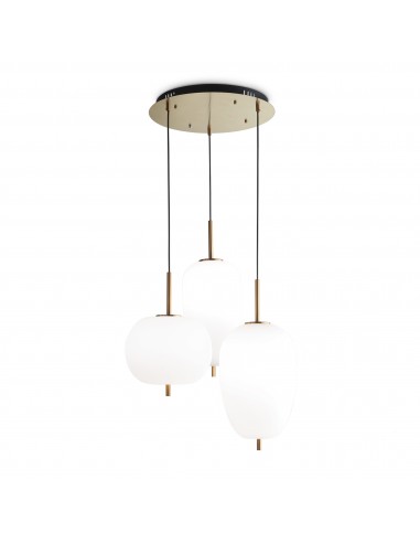 Suspensão UMILE SP3 Ideal Lux com Acabamento em Ouro Acetinado