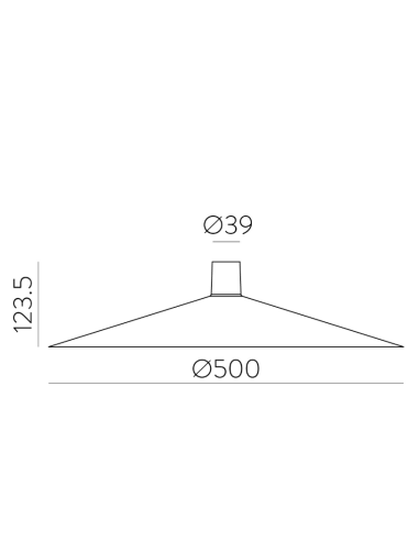 Suspensão Duo ACB Ø500mm Cinza/Perto/Terracota Texturizado