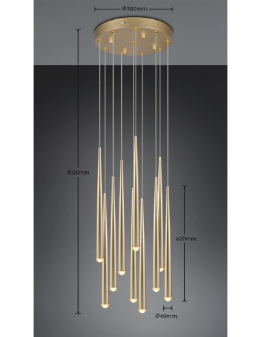 Suspensão Cala c/ Base Redonda com 10 LEDs Integrados