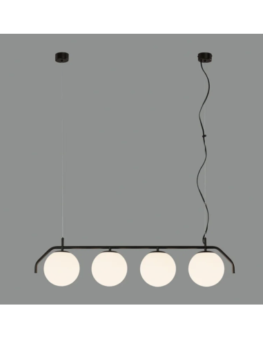 Maui Pendant 4L - Suspensão Sofisticada com Globos Opalinos