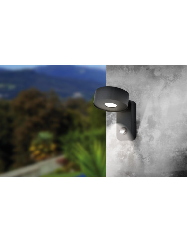Aplique de Parede Exterior PALOSCO Preto com Sensor Eglo