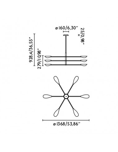 Candeeiro de Suspensão Liggera em Vidro e Metal - Design Contemporâneo
