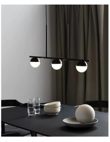 Suspensão CONTINA Nordlux com Design Art Déco e Vidro Opala