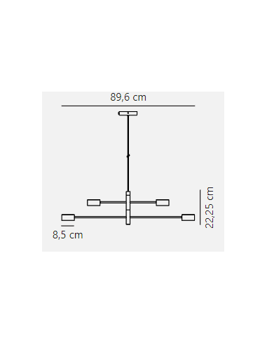 Suspensão CLYDE Nordlux com 4 Focos LED Ajustáveis para Iluminação Moderna