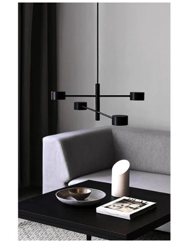 Suspensão CLYDE Nordlux com 4 Focos LED Ajustáveis para Iluminação Moderna