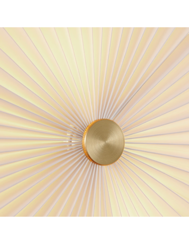 Luminária de Tecto Belloy 40 Branca com Design Retrô Plissado