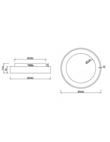Plafon GIRONA Trio com LED Integrado e Design Minimalista