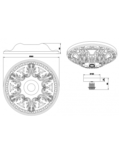 Plafon LILLY Ø30cm Branco - Versatilidade e Estilo Trio