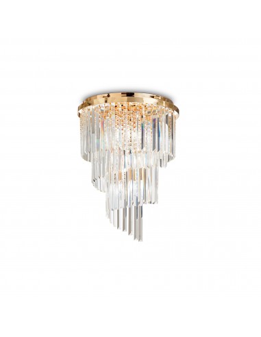 Plafon CARLTON PL12 Ideal Lux com Cristais Lapidados
