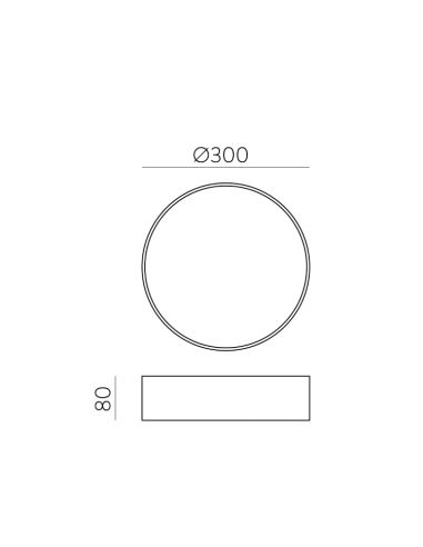 Plafon Paris Ø30cm da ACB Lighting para Teto Interior