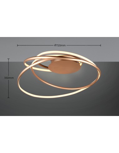 Plafon LED Nala da TRIO com Design Curvo e Luz Ajustável