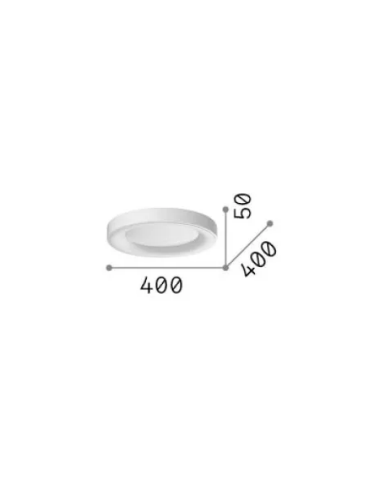Plafon PLANET Ideal Lux Ø30cm em Metal e Vidro