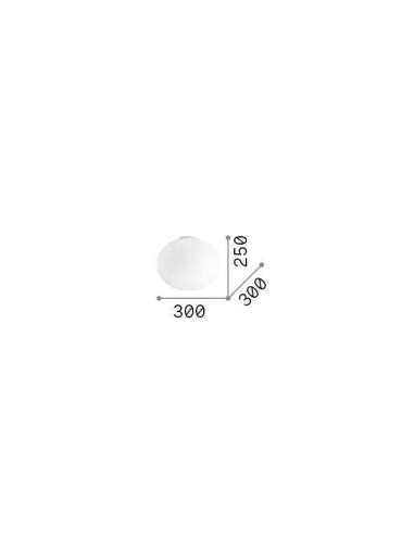Plafon COTTON Ideal Lux em Vidro Branco para Ambientes Acolhedores