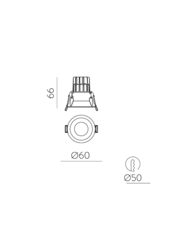Projetor Encastrar Kidal 60mm 3000K ACB Lighting