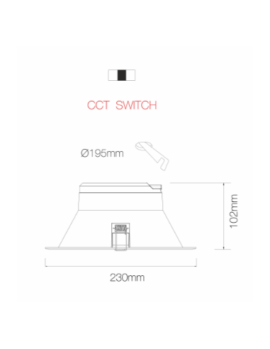 Thessis Recessed Downlight LED Embutido Ajustável 15-35W